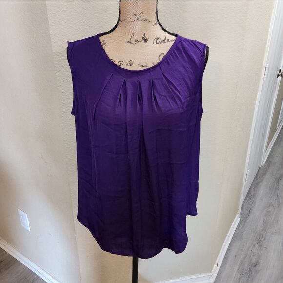 Worthington Tops - Worthington royal purple‎ flowy tank top size XXLP petite new!!